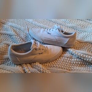 Vans White Canvas Sneakers Womens Size 10